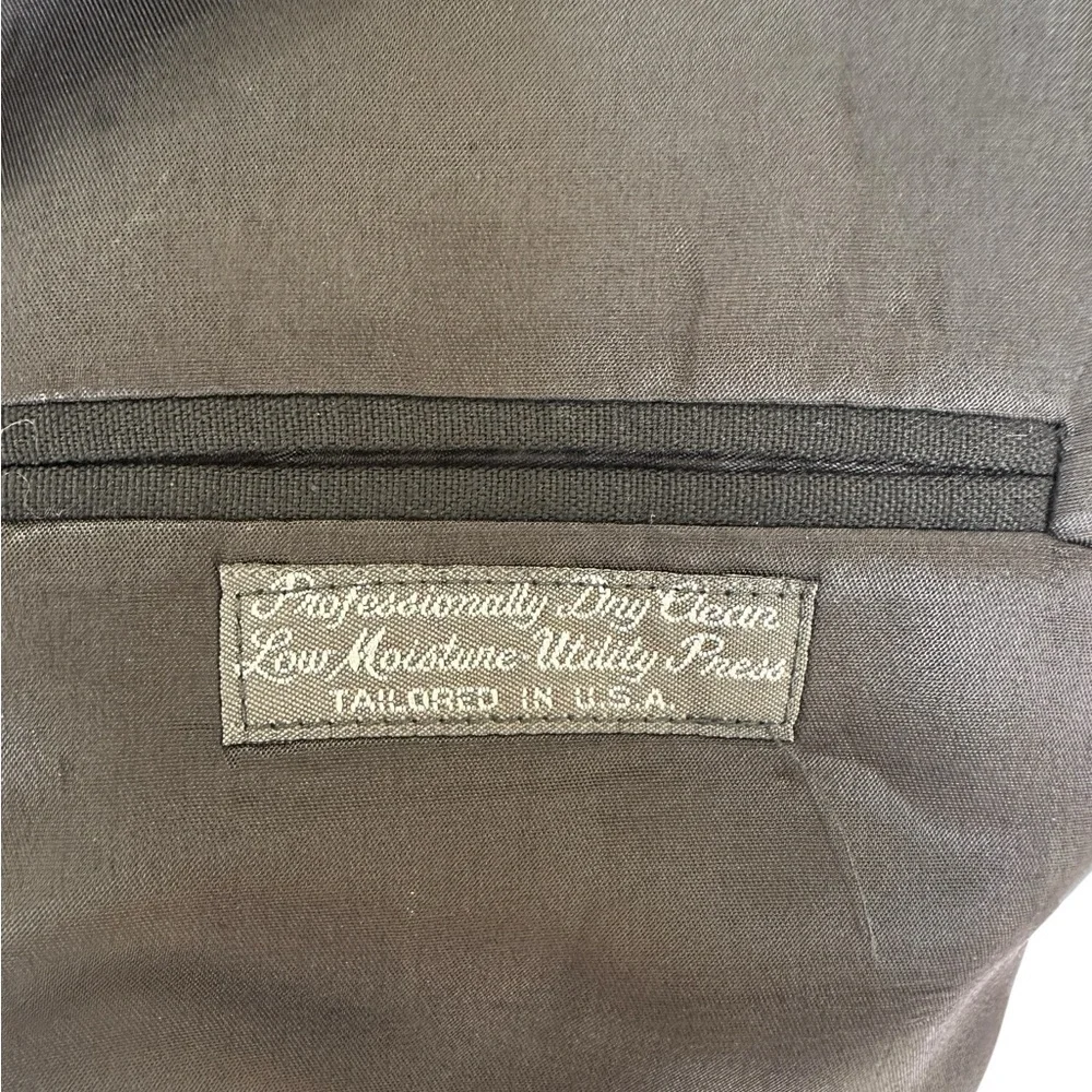 Vintage Christian Dior Monsieur Black Satin Lapel Tuxedo Jacket Blazer 44L‎